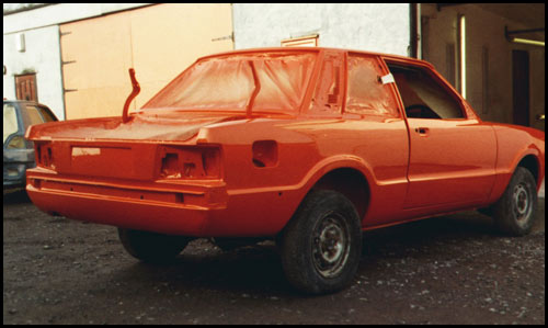 Ford Cortina with Orange Respray